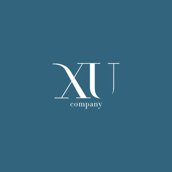 Logotipo de la empresa X & U Letter — Vector de stock