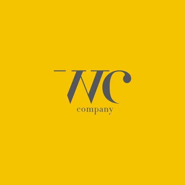 W & Logo společnosti písmeno C — Stockový vektor