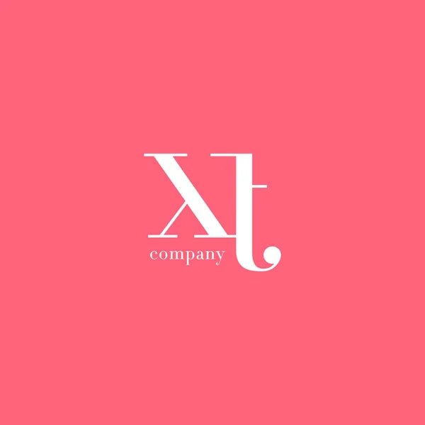 X & T brev företagslogotyp — Stock vektor