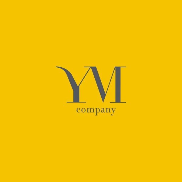Y ・ M 文字の会社のロゴ — ストックベクタ