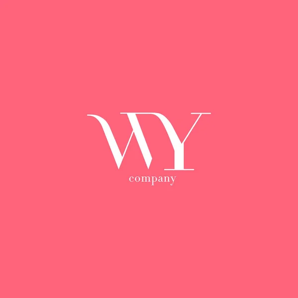 W & Y brev företagslogotyp — Stock vektor