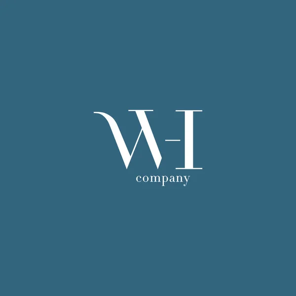 W & H Carta logotipo da empresa —  Vetores de Stock