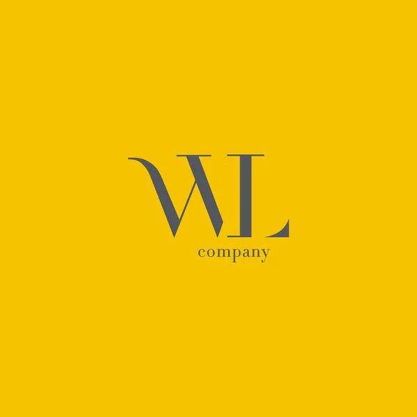 W & L betű cég logója — Stock Vector