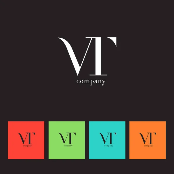 V & T Letter Company Logo — Stock Vector