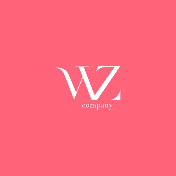 W & Z brev företagslogotyp — Stock vektor