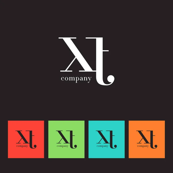 X ve T harfi şirket logosu — Stok Vektör