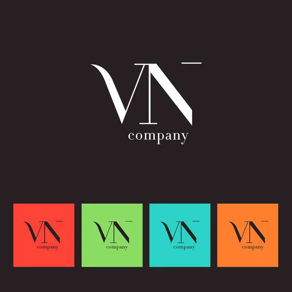 V & N Letter Company Logo — Stock Vector