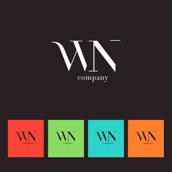 W & N brev företagslogotyp — Stock vektor
