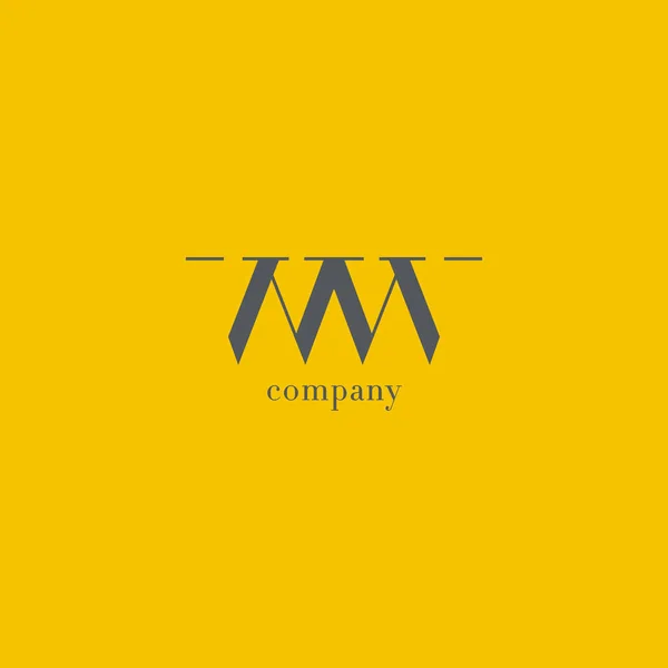W & W brev företagslogotyp — Stock vektor