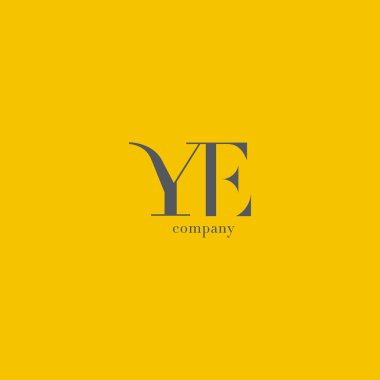 Y ve E harfi şirket logosu 