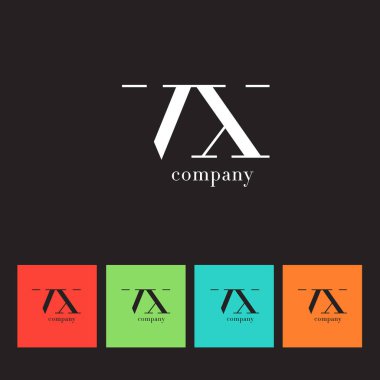 V ve X harfi şirket logosu 