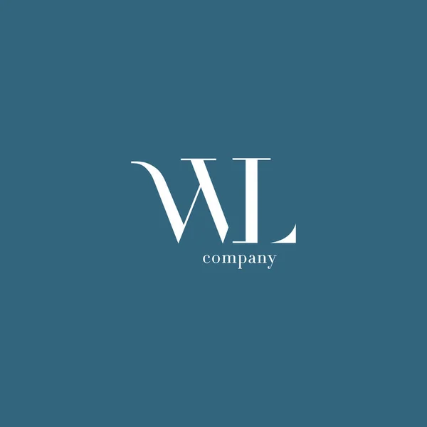 W & L brev företagslogotyp — Stock vektor
