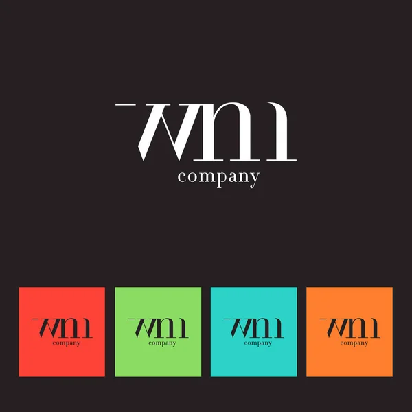 Logo aziendale W & M Letter — Vettoriale Stock