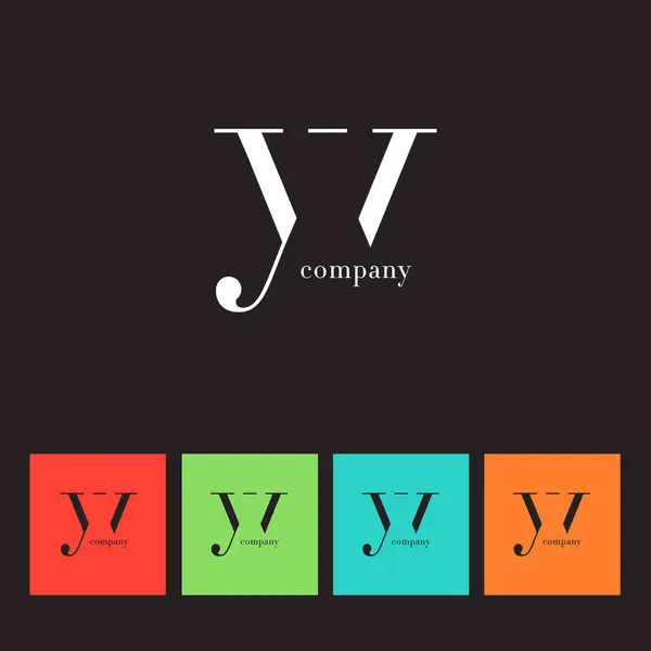 Logo aziendale lettera Y & V — Vettoriale Stock