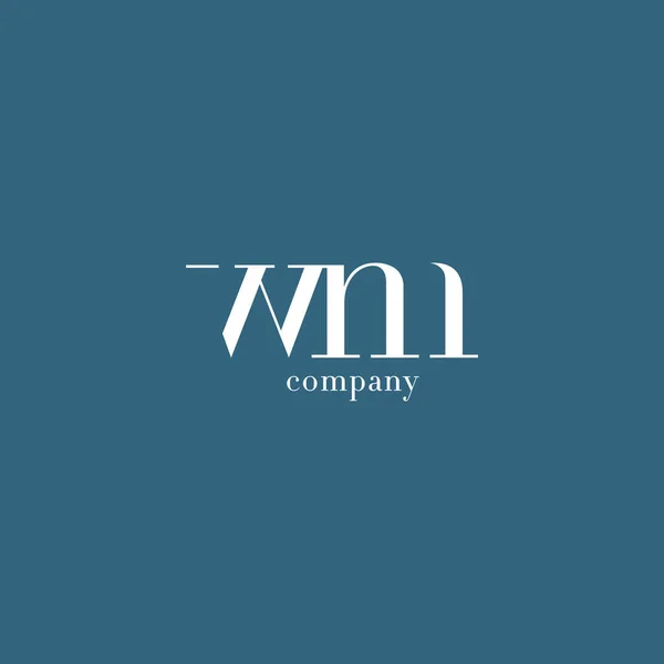 W ・ M 文字の会社のロゴ — ストックベクタ