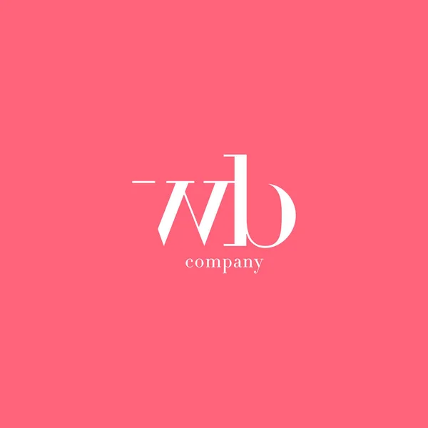 W & Logo firmy litera B — Wektor stockowy