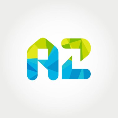 Geometrik sayı ve harf logo