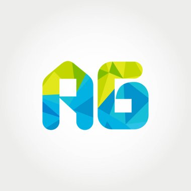 Geometrik sayı ve harf logo