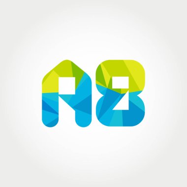 Geometrik sayı ve harf logo