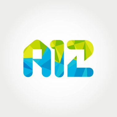 Geometrik sayı ve harf logo