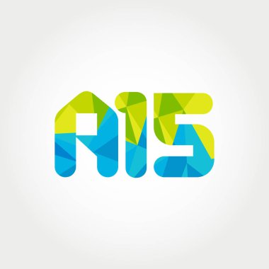 Geometrik sayı ve harf logo