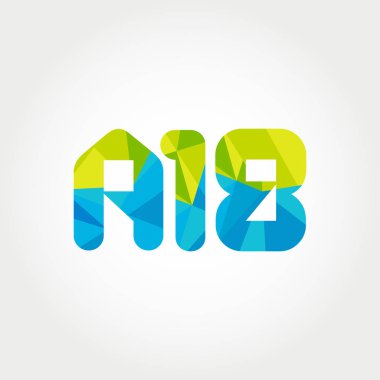 Geometrik sayı ve harf logo