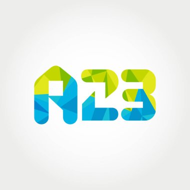 Geometrik sayı ve harf logo