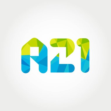 Geometrik sayı ve harf logo