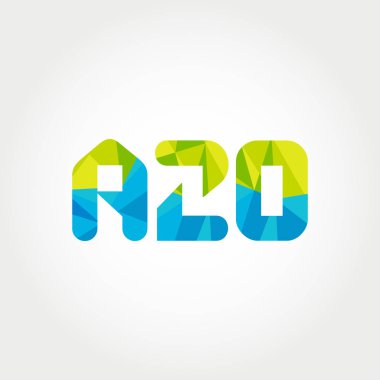 Geometrik sayı ve harf logo