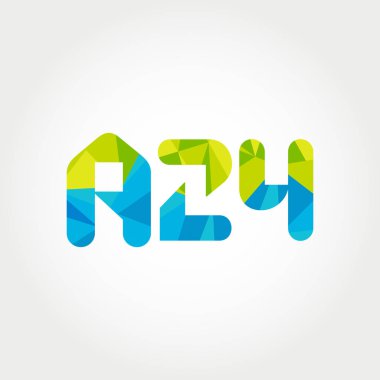 Geometrik sayı ve harf logo