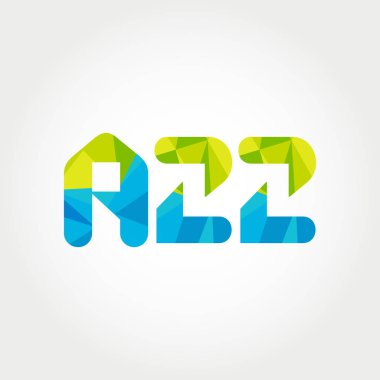 Geometrik sayı ve harf logo