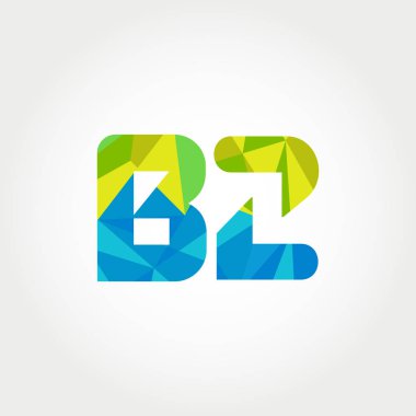 Geometrik sayı ve harf logo