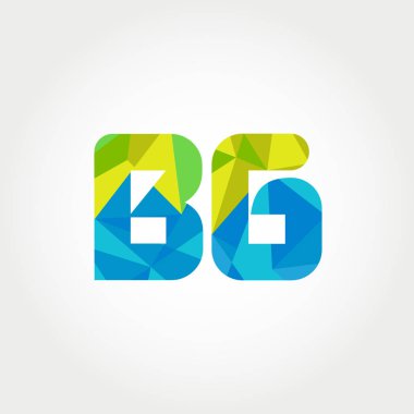 Geometrik sayı ve harf logo