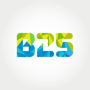 Geometrik sayı ve harf logo