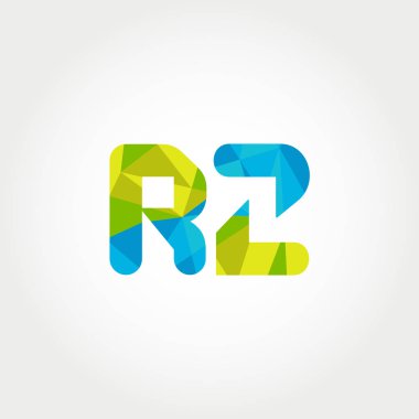 Geometrik sayı ve harf logo