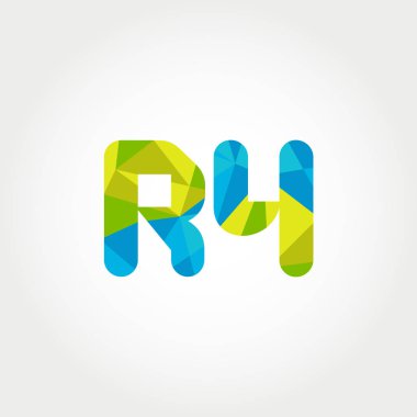 Geometrik sayı ve harf logo