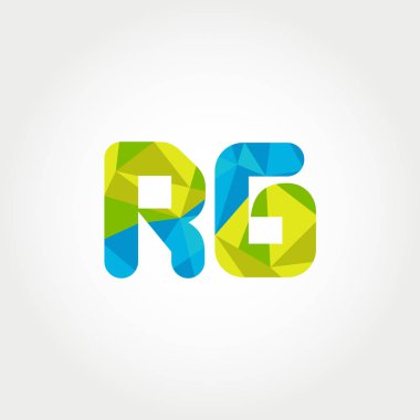 Geometrik sayı ve harf logo