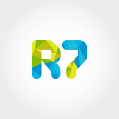 Geometrik sayı ve harf logo