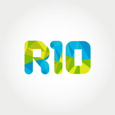 Geometrik sayı ve harf logo