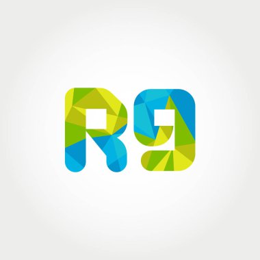 Geometrik sayı ve harf logo