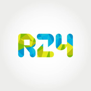 Geometrik sayı ve harf logo