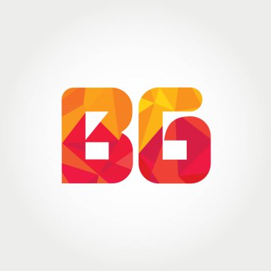 Geometrik sayı ve harf logo