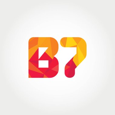 Geometrik sayı ve harf logo