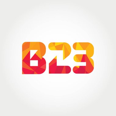 Geometrik sayı ve harf logo