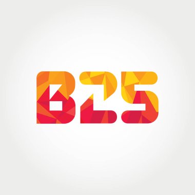 Geometrik sayı ve harf logo