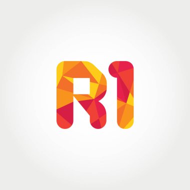 Geometrik sayı ve harf logo