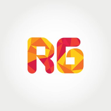 Geometrik sayı ve harf logo