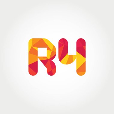 Geometrik sayı ve harf logo