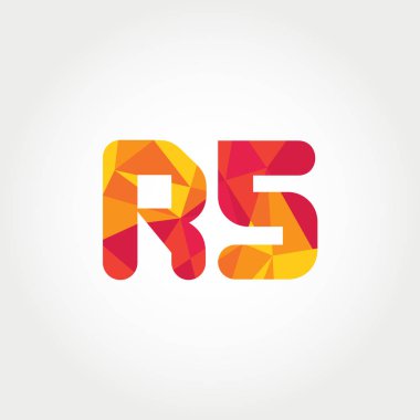 Geometrik sayı ve harf logo