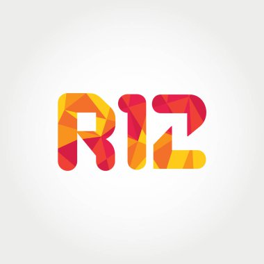 Geometrik sayı ve harf logo